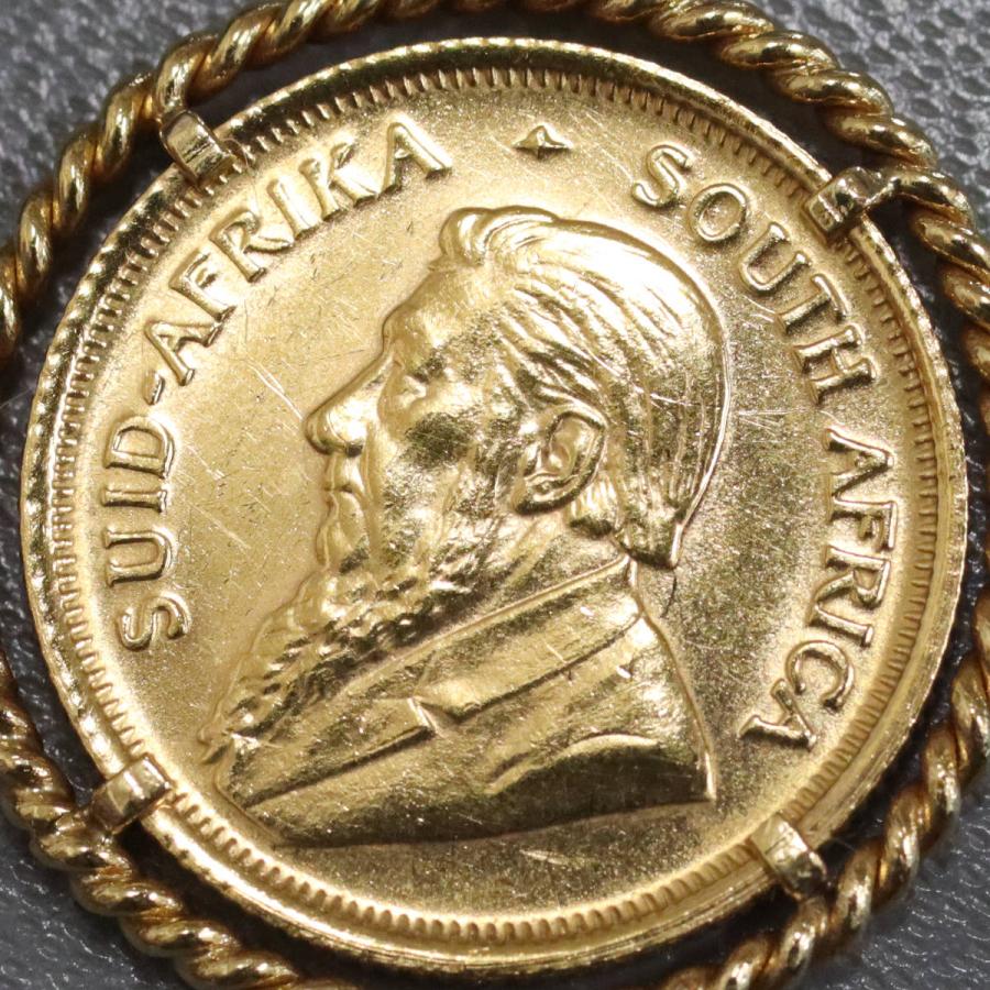 K22/750ペンダントトップ クルーガーランド金貨 1/10oz 4.4g 1981年 1