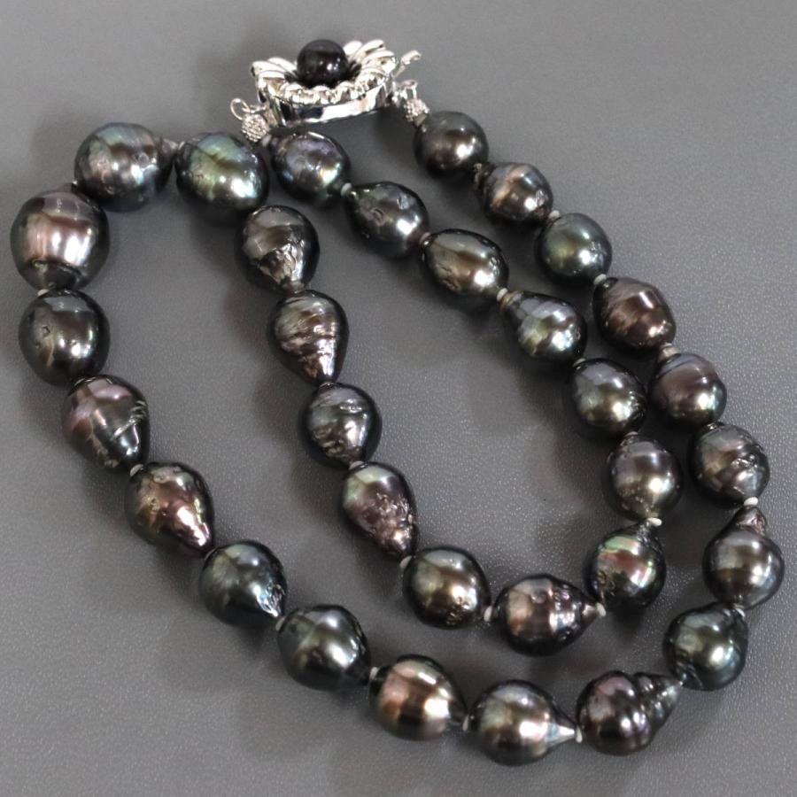 バロックパールネックレス K14WG金具 9.4-11.8mm 42cm ホワイト