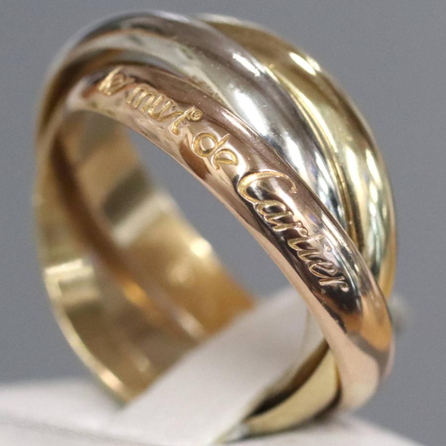 カルティエ リング トリニティ Cartier 指輪 スリーカラー 3連 K18 750