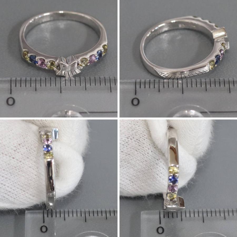 STAR JEWELRY（スタージュエリー） K18WGマルチカラーサファイアリング 