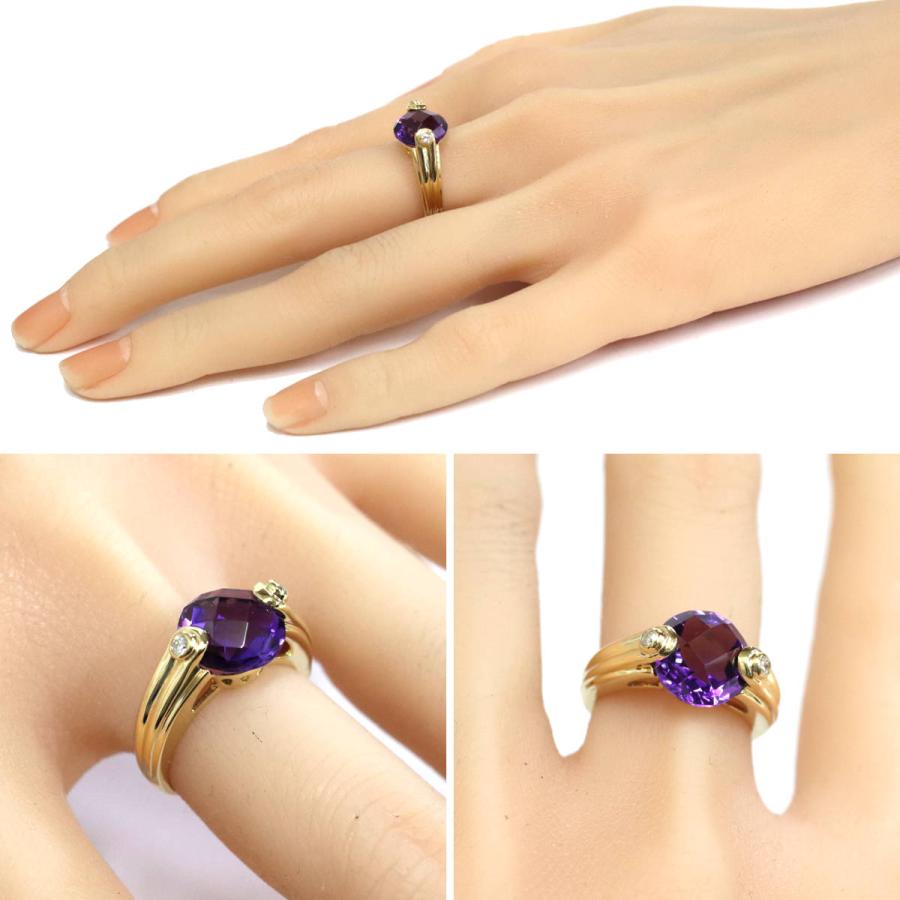 K18 アメジスト リング　約1.65ｇ K18 HASU アメジストリング | pethica