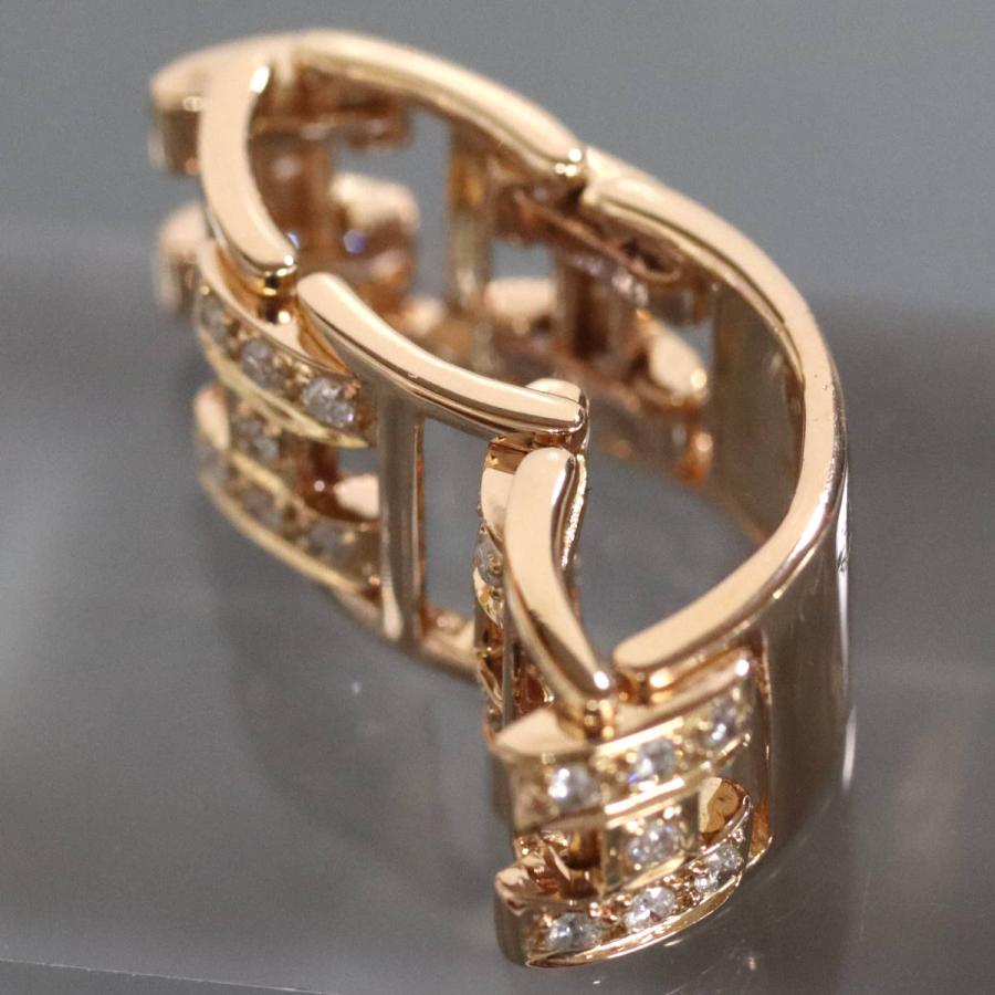 K18WG Hモチーフダイヤリング 13.5号　ブラック K18WG Hモチーフダイヤリング 13.5号 ブラック ダイヤモンド