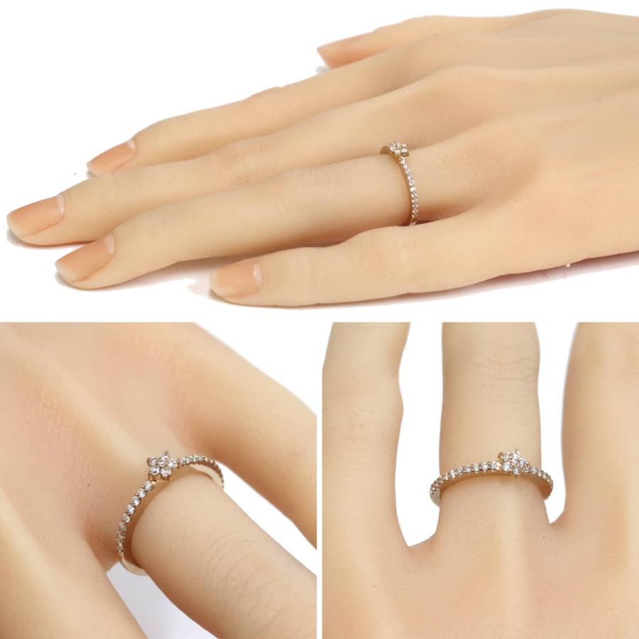 K18PGダイヤモンドリング D0.30 2.2g #9.5 ピンクゴールド 4月誕生石  