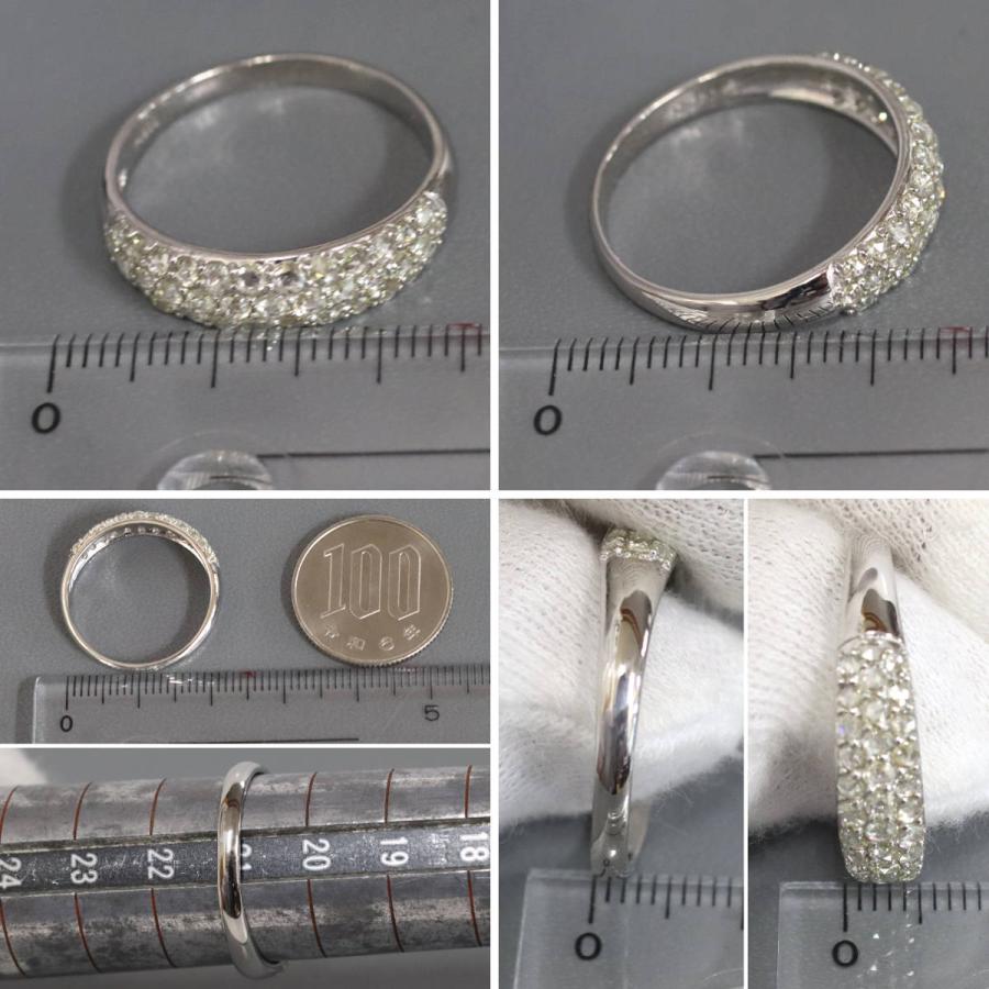 Pt900ローズカットダイヤモンドリング D0.80 4.6g #21 プラチナ 4月  