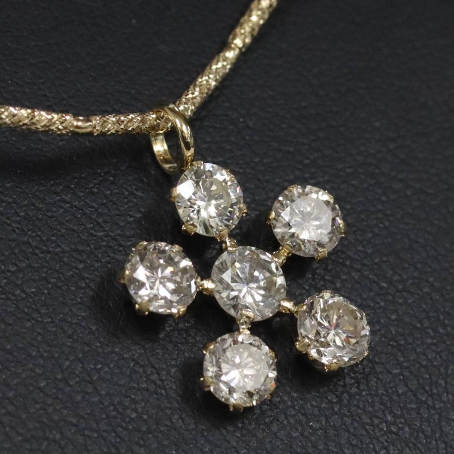 ダイヤモンド×アメジストネックレス K18WG 4.2g