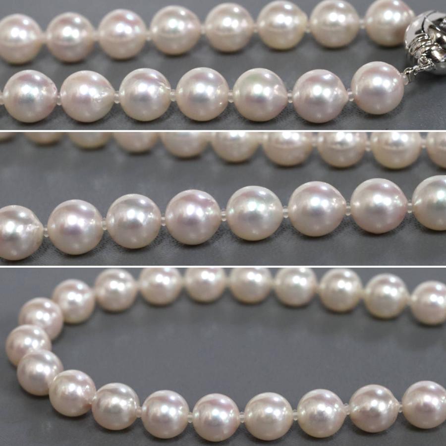 パールネックレス シルバー925金具 7.5-7.8mm 43cm : 鴫原質店 - 通販 