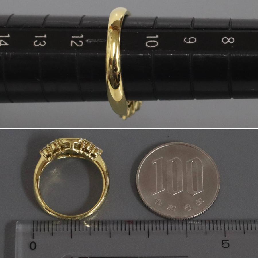 K18ダイヤモンドリング プリンセスカット D1.00 5.3g #11 イエロー 