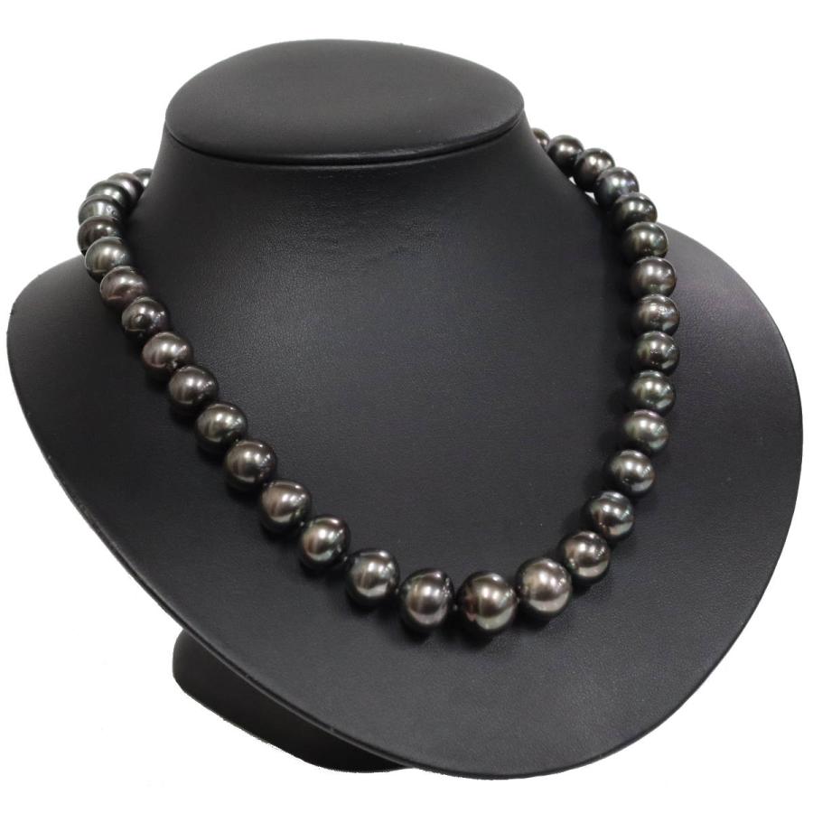 黒真珠　ブラックパール　銀　シルバー925　ネックレス　チェーン ブラックパールネックレス シルバー金具 11-14mm 44cm 黒真珠 : 鴫原