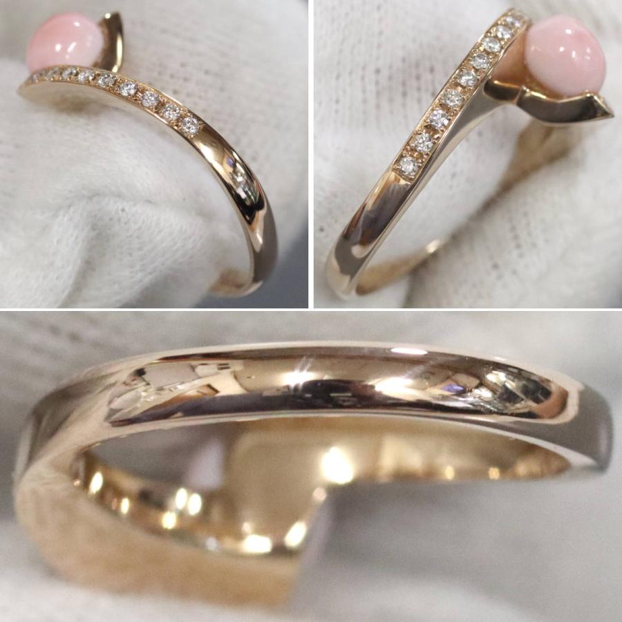 K18PGコンクパールダイヤモンドリング パール1.15 D0.17 4.5g #10.5