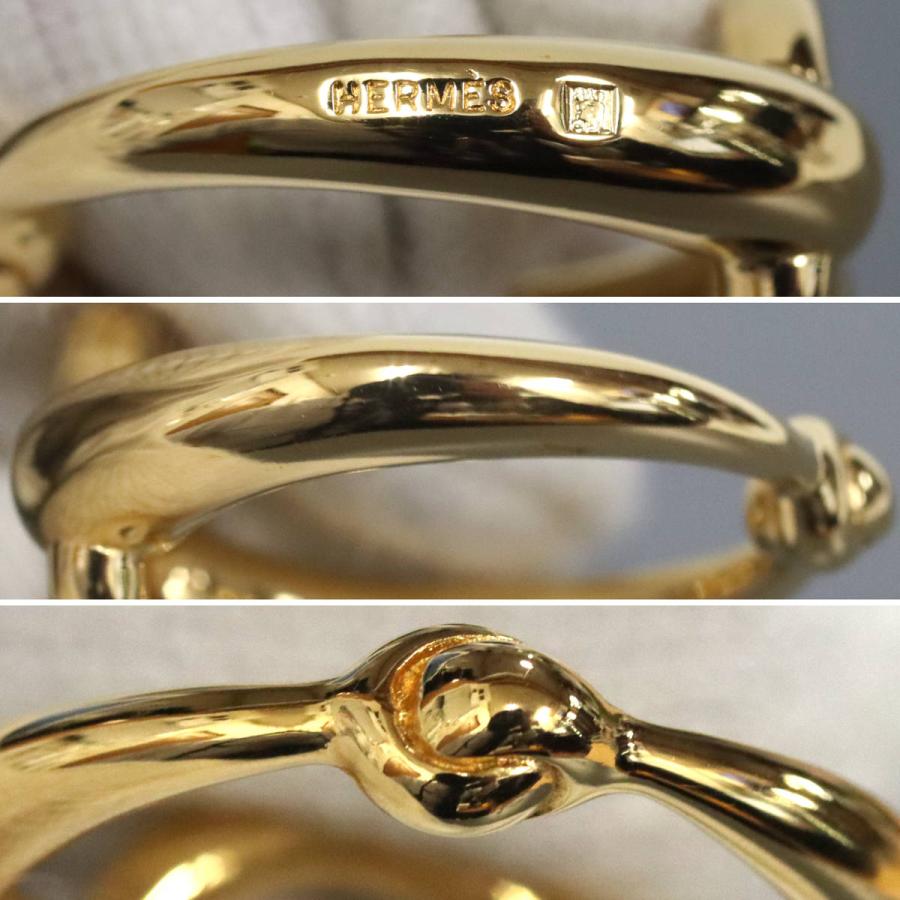 エルメス モー スカーフリング スカーフ留め GP ゴールド メタル