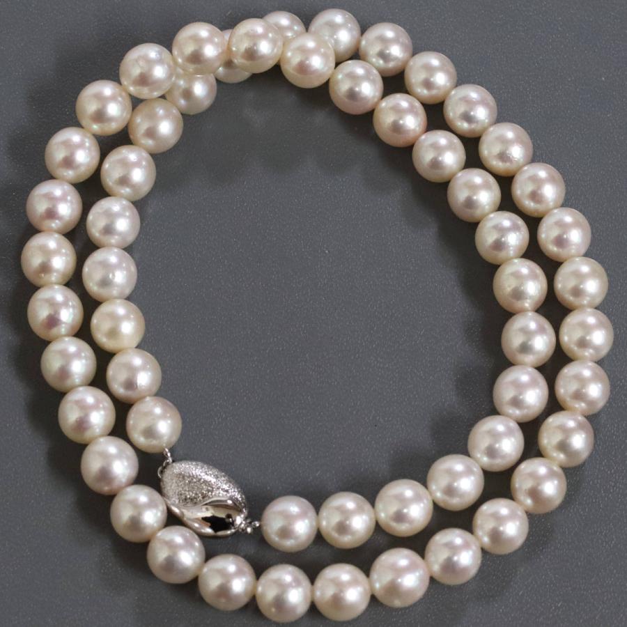 パールネックレス シルバー金具 8.6-8.8mm 49cm 真珠 : 鴫原質店 