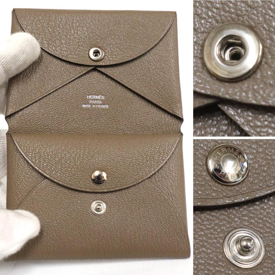 HERMES（エルメス） カルヴィ デュオ Z刻印/シェーブル/エトゥープ