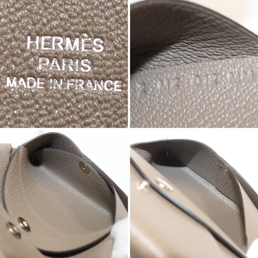 エルメス カルヴィ デュオ Z刻印/シェーブル/エトゥープ カードケース ミニ財布  2021年 グレージュ HERMES（エルメス） カルヴィ デュオ Z刻印/シェーブル/エトゥープ