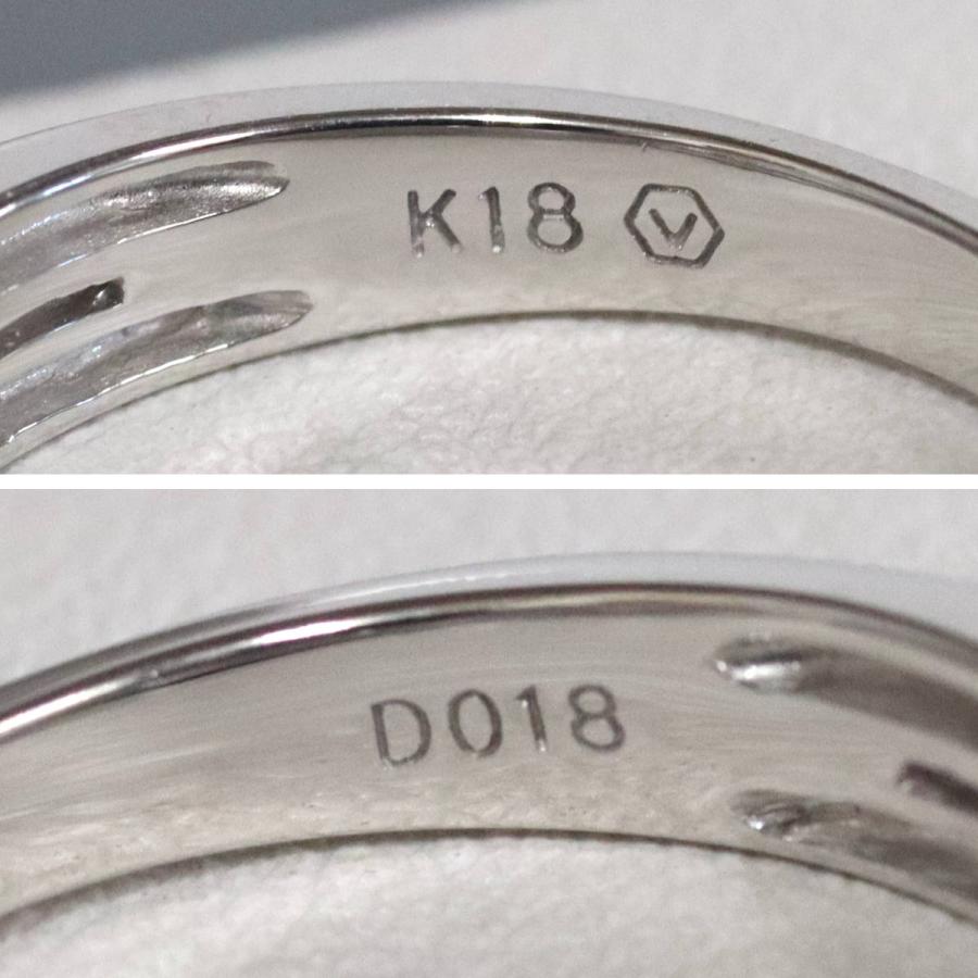VENDOME（ヴァンドーム） K18WGアクアマリンダイヤモンドリング D0.18 
