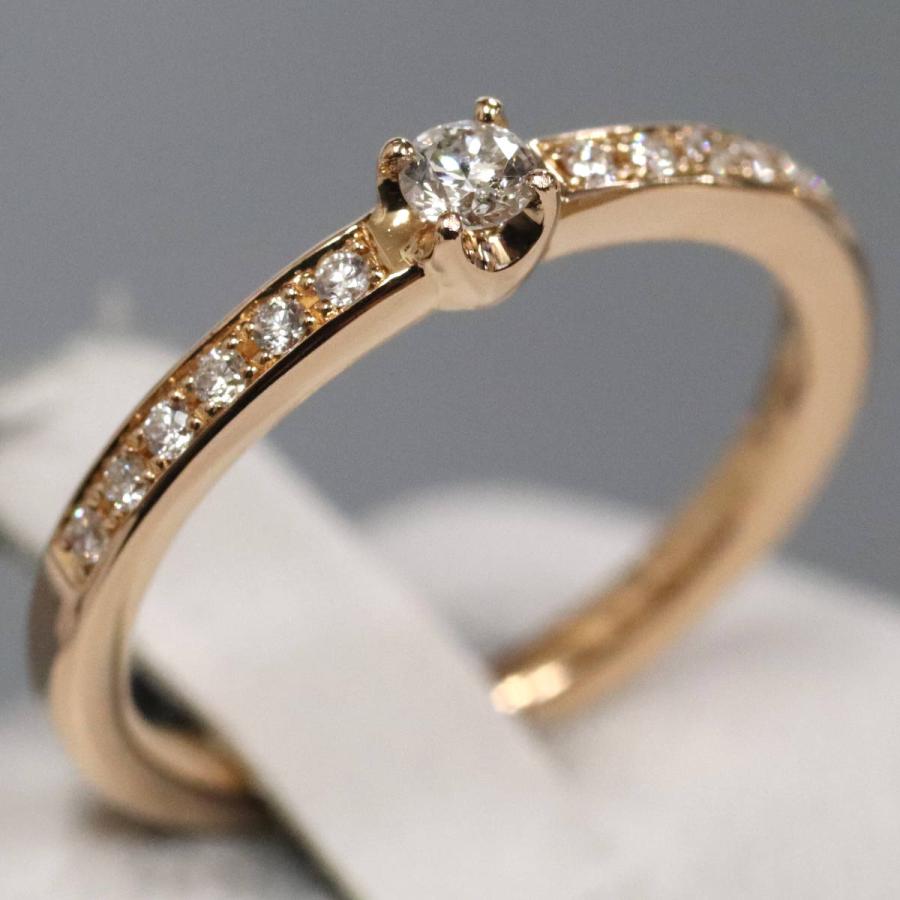 4℃（ヨンドシー） K18PGダイヤモンドリング 2.2g #8 ピンクゴールド 8