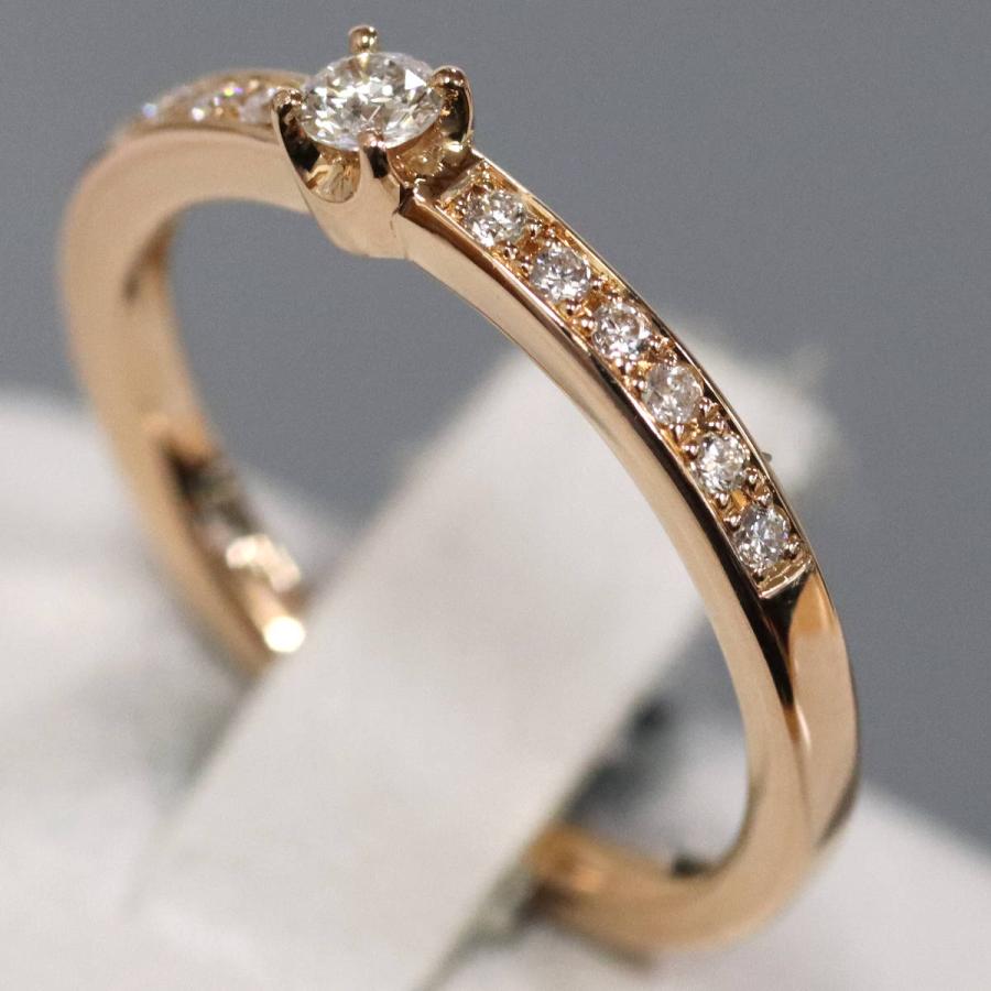 4℃（ヨンドシー） K18PGダイヤモンドリング 2.2g #8 ピンクゴールド 8