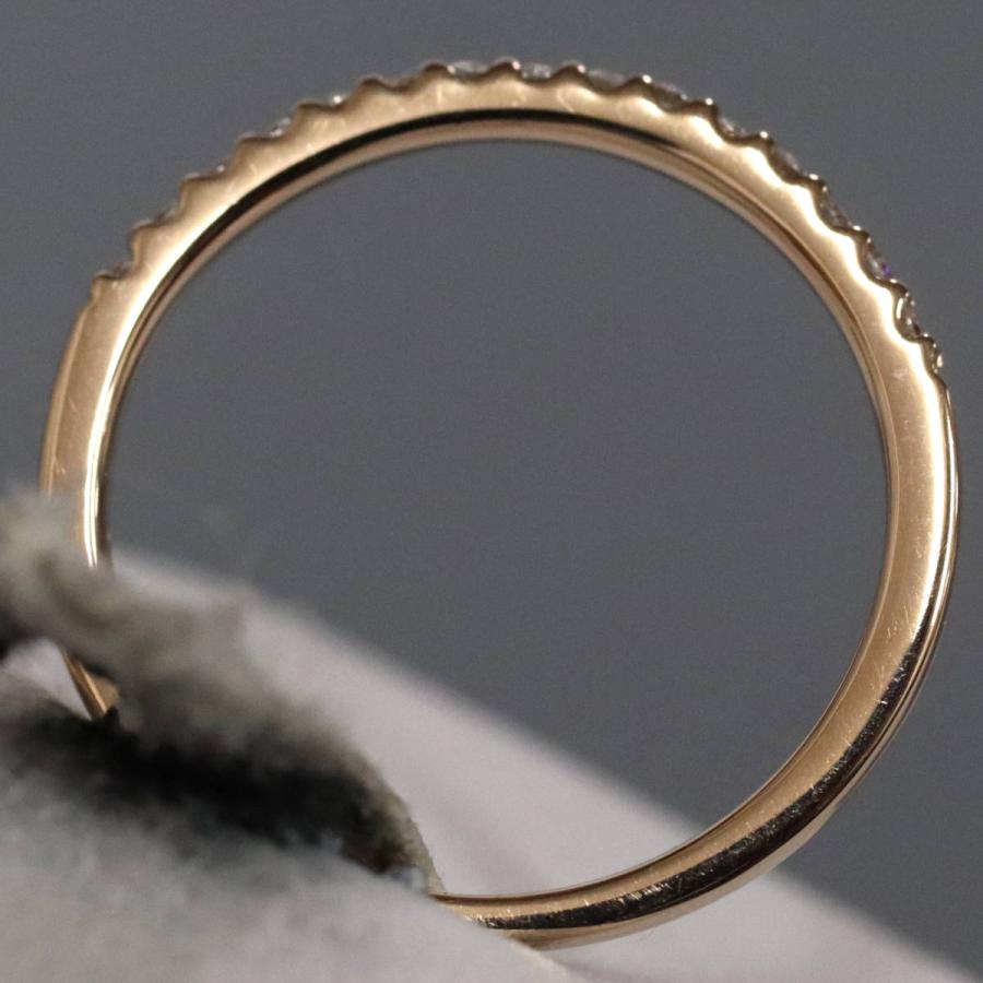 4℃（ヨンドシー） K18PGダイヤモンドリング ハーフエタニティ 1.4g #8