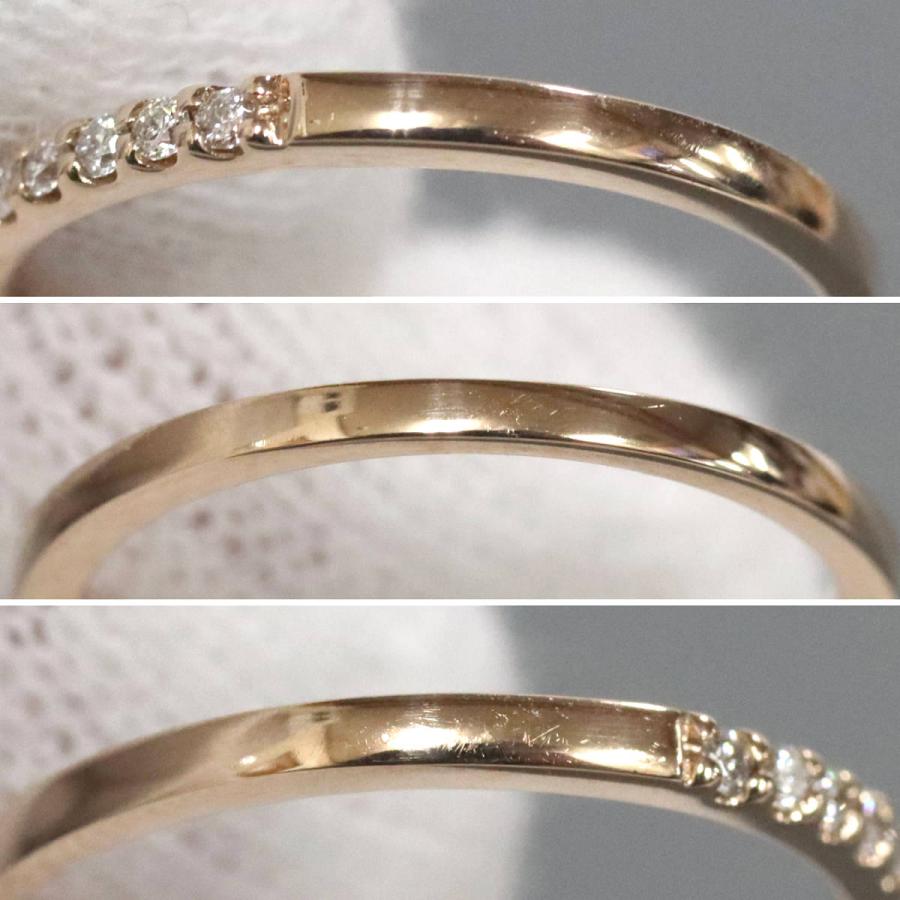 4℃（ヨンドシー） K18PGダイヤモンドリング ハーフエタニティ 1.4g #8