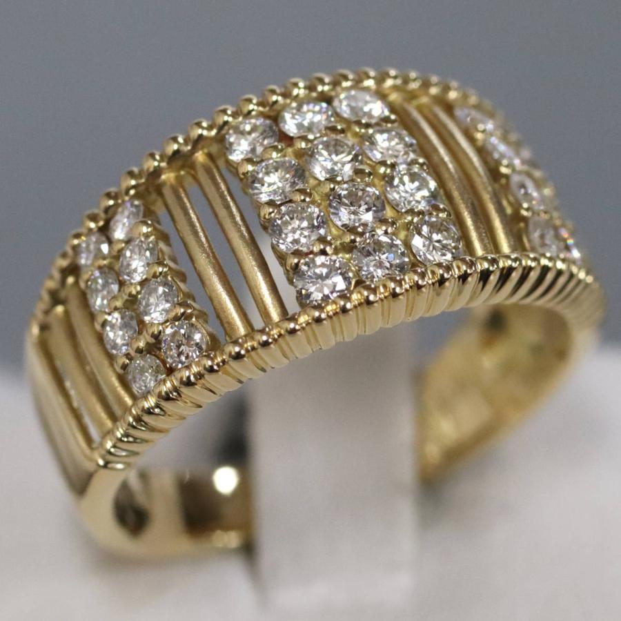 K18 18金　ダイヤモンドリング　13号 K18ダイヤモンドリング D0.63 5.5g #13 鑑別カード イエローゴールド