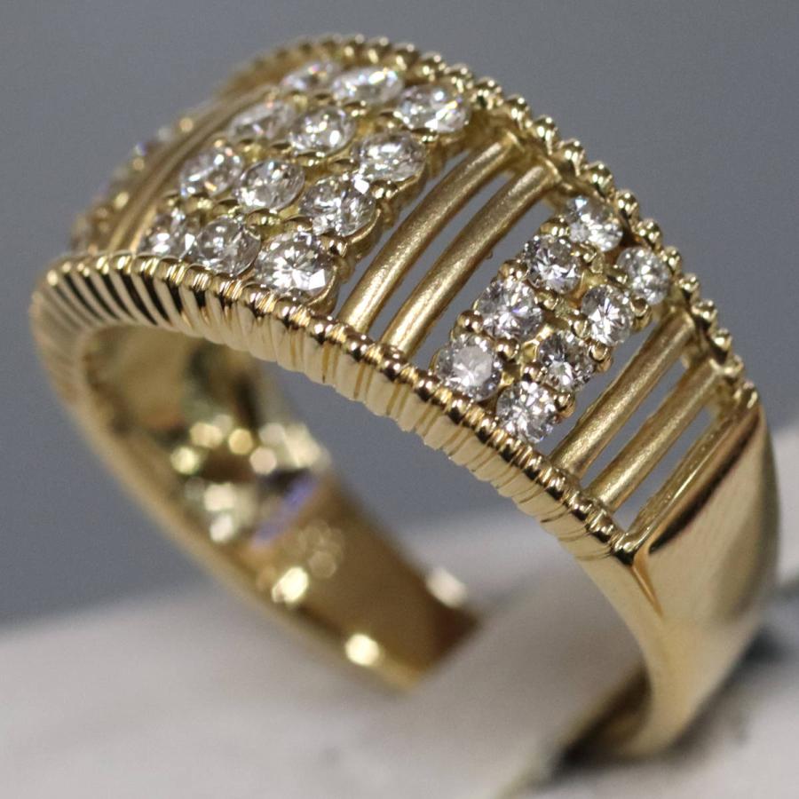 K18ダイヤモンドリング D0.63 5.5g #13 鑑別カード イエローゴールド