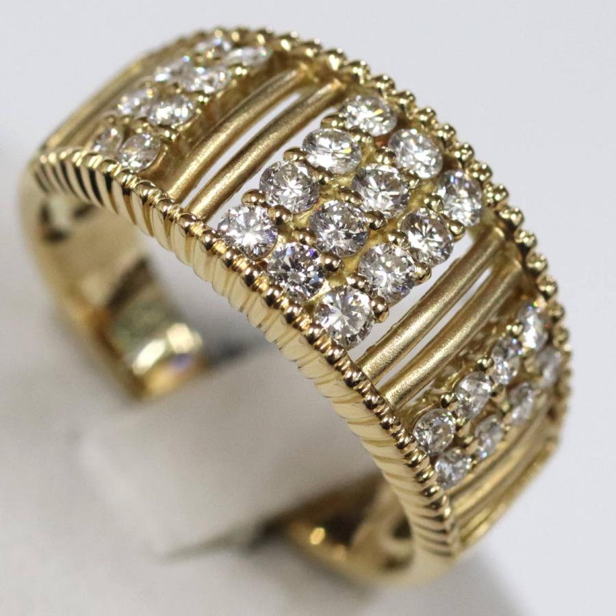 K18ダイヤモンドリング D0.63 5.5g #13 鑑別カード イエローゴールド