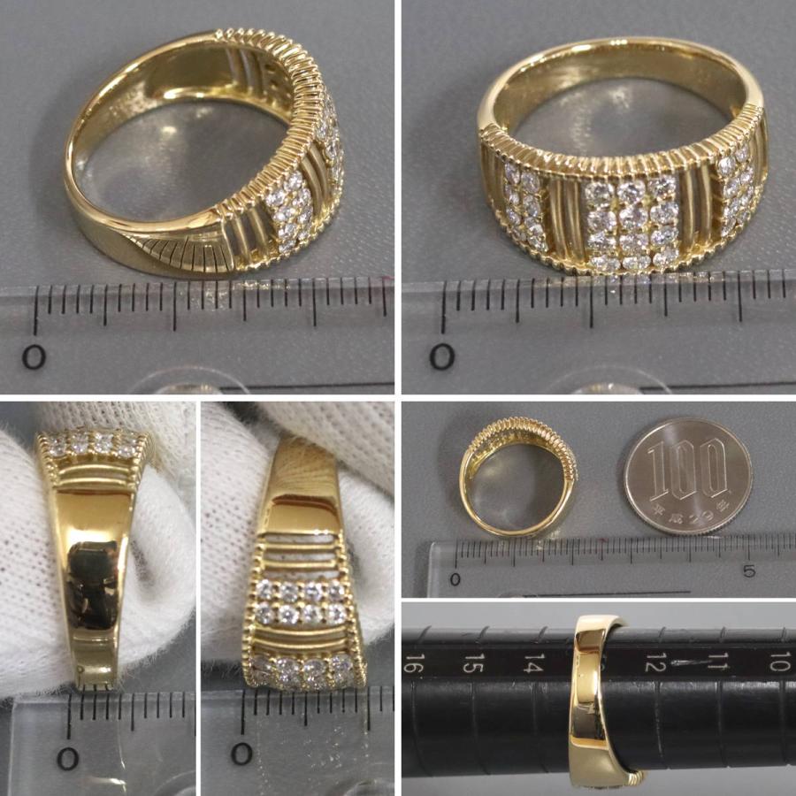 K18ダイヤモンドリング D0.63 5.5g #13 鑑別カード イエローゴールド