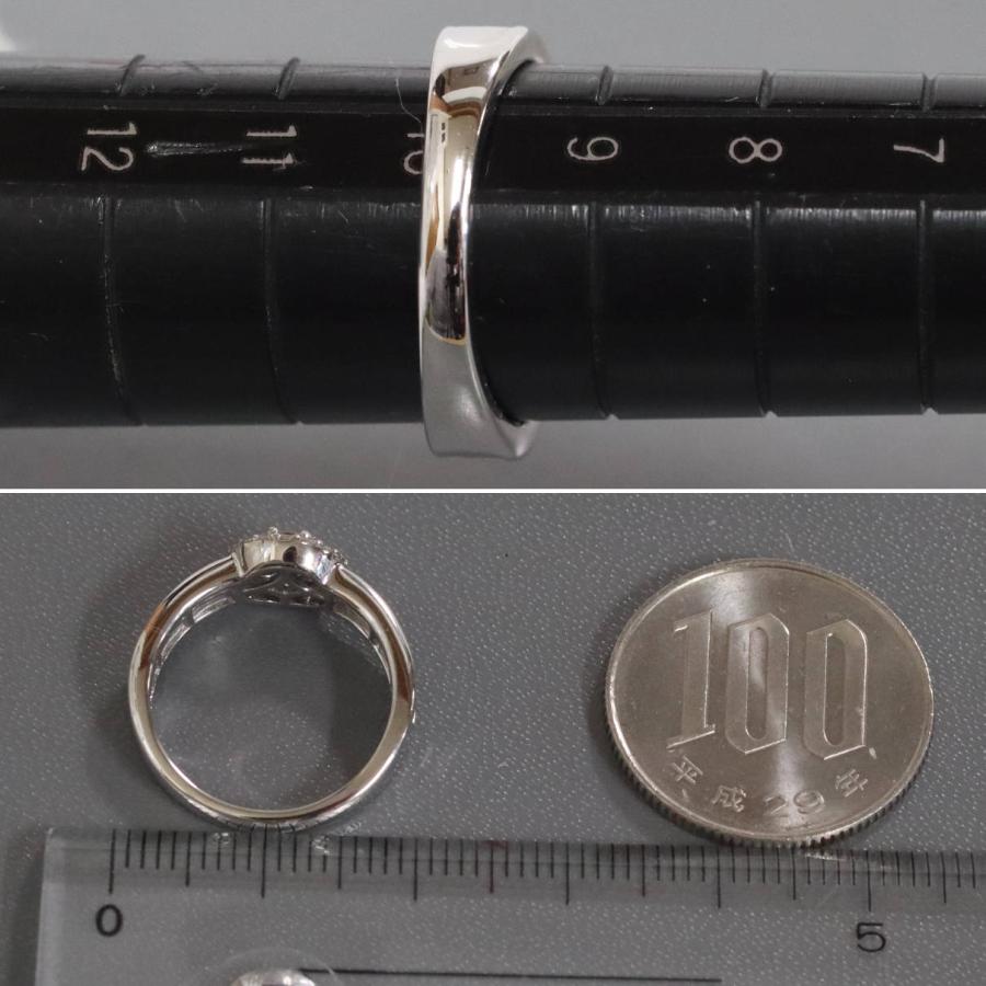 K18WGダイヤモンドリング D0.81 3.8g #10 ホワイトゴールド プリンセスカット_7