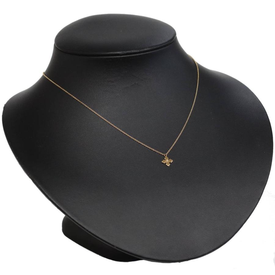 スタージュエリー K18ダイヤモンドネックレス クロスモチーフ D0.006