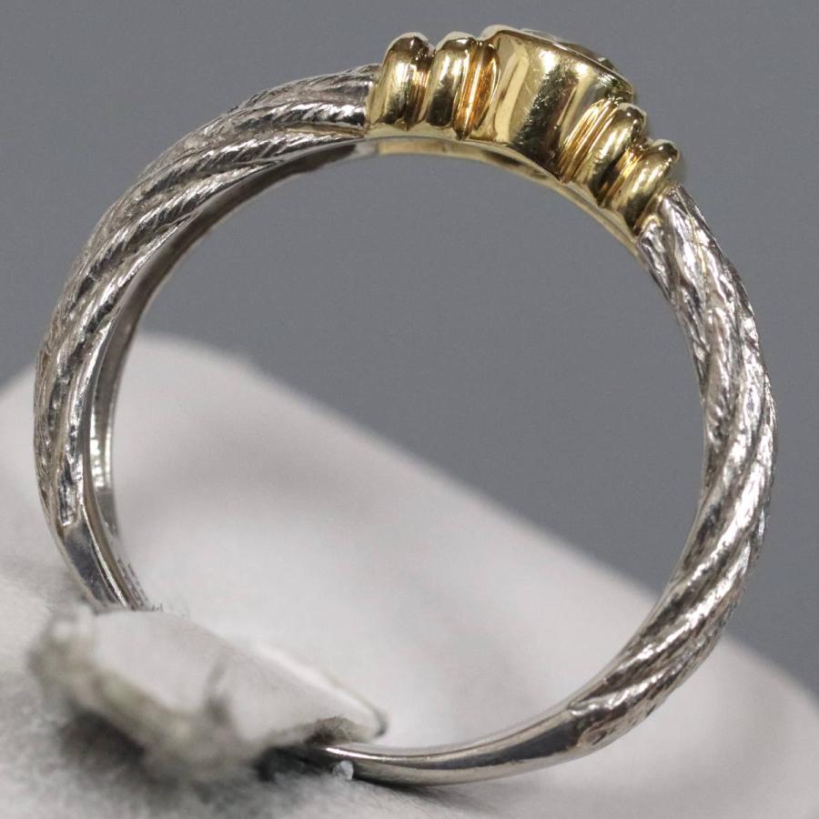 Pt900/K18ダイヤモンドリング D0.36 7.0g #16 プラチナ イエロー