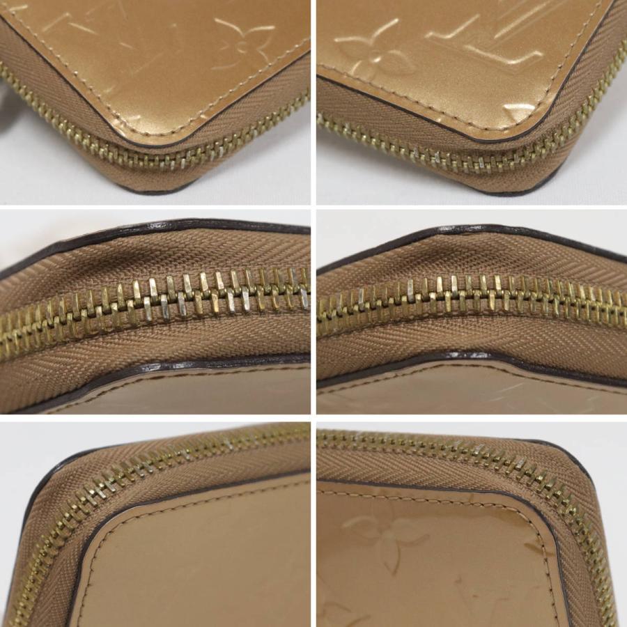 ルイヴィトン M91761 ヴェルニ ジッピーウォレット 長財布 ゴールド LOUIS VUITTON - ルイヴィトン M91761 ヴェルニ ジッピーウォレット 長