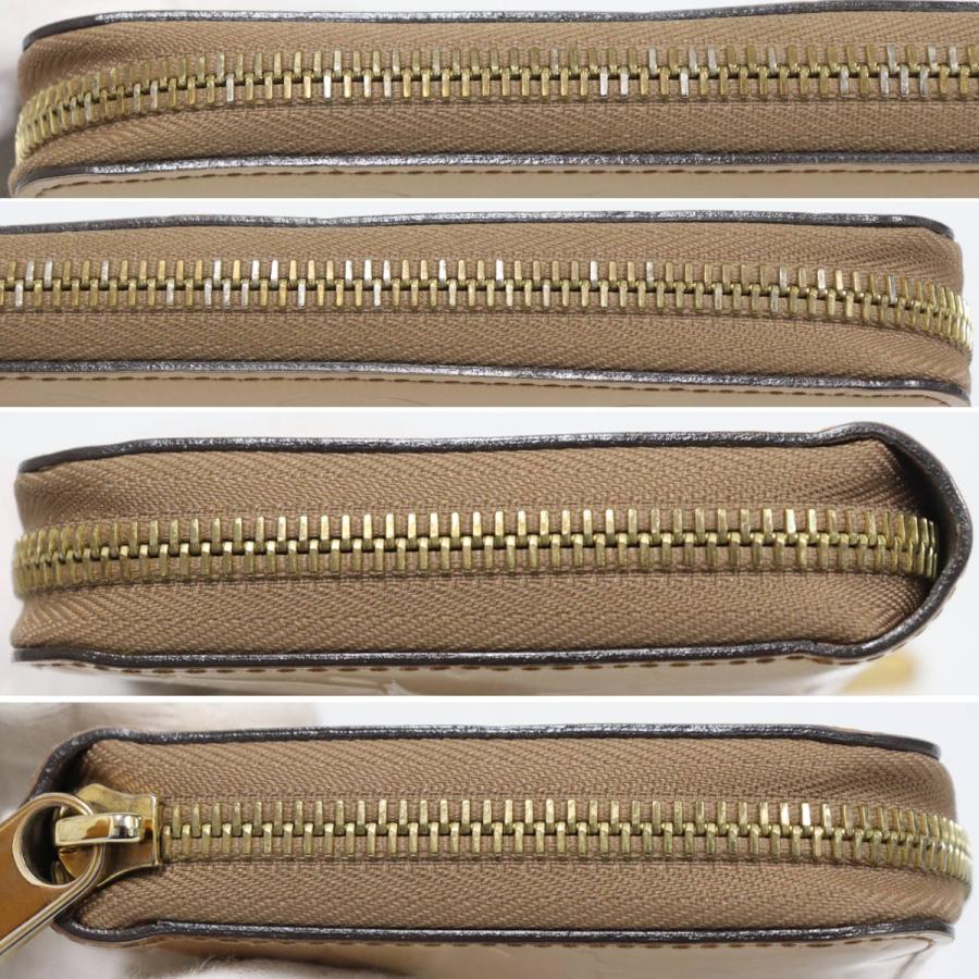 ルイヴィトン M91761 ヴェルニ ジッピーウォレット 長財布 ゴールド LOUIS VUITTON - ルイヴィトン M91761 ヴェルニ ジッピーウォレット 長