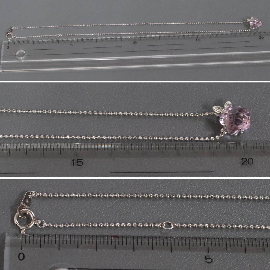 TASAKI（タサキ） K18WGアメジストダイヤモンドネックレス フラワー 