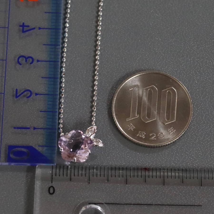TASAKI（タサキ） K18WGアメジストダイヤモンドネックレス フラワー 