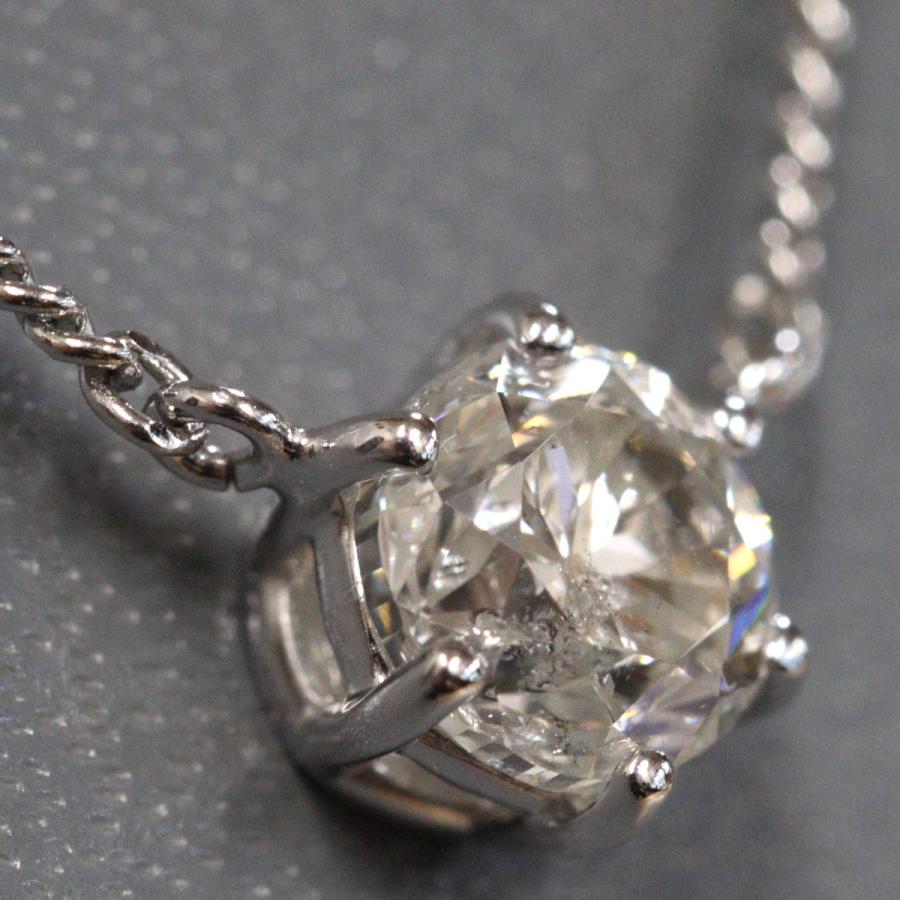 pt850 　一粒ダイヤモンドネックレス　プラチナ Pt850ダイヤモンドネックレス D1.07 4.7g 39cm プラチナ 1カラット 1粒