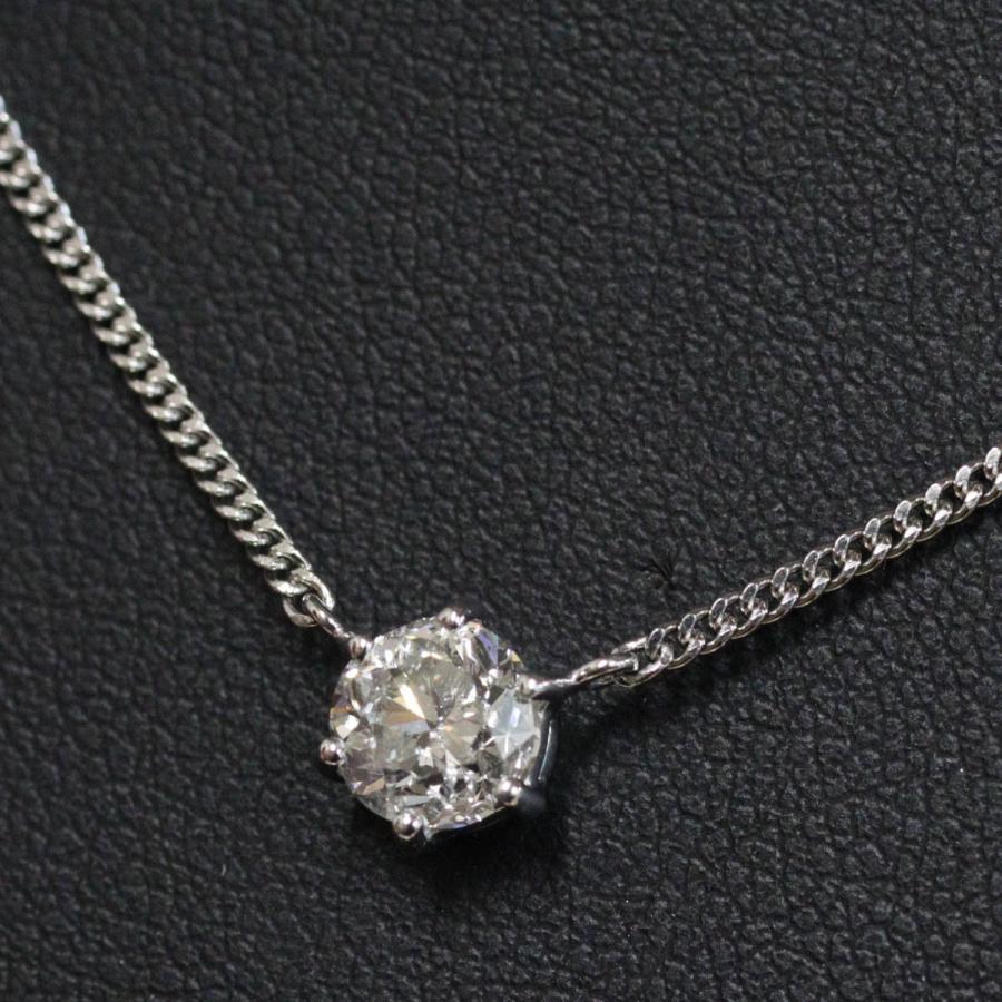 Pt850ダイヤモンドネックレス D1.07 4.7g 39cm プラチナ 1カラット 1粒