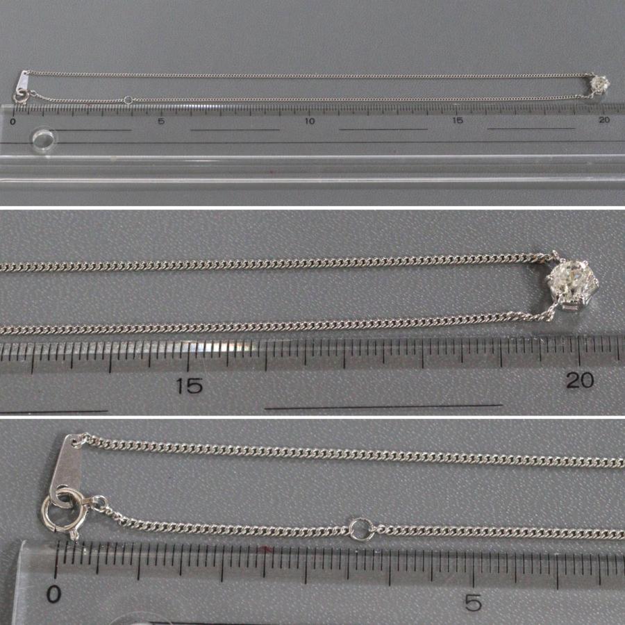 Pt850ダイヤモンドネックレス D1.07 4.7g 39cm プラチナ 1カラット 1粒