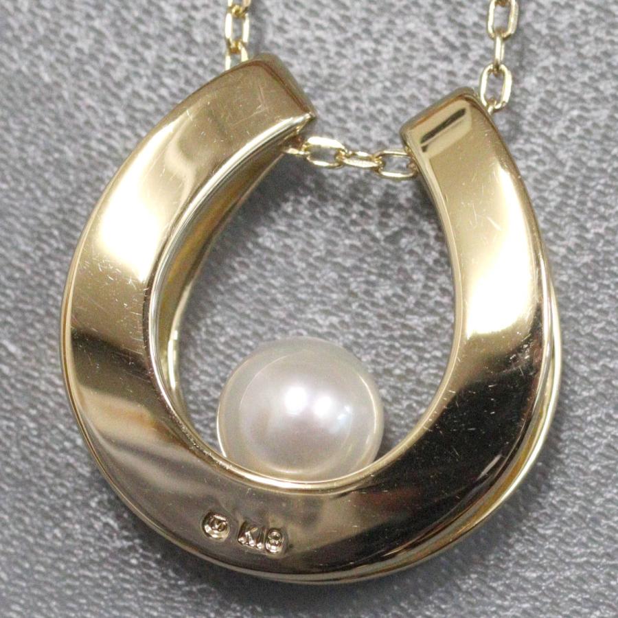 MIKIMOTO（ミキモト） K18パールペンダント 馬蹄モチーフ 7.3g 42cm