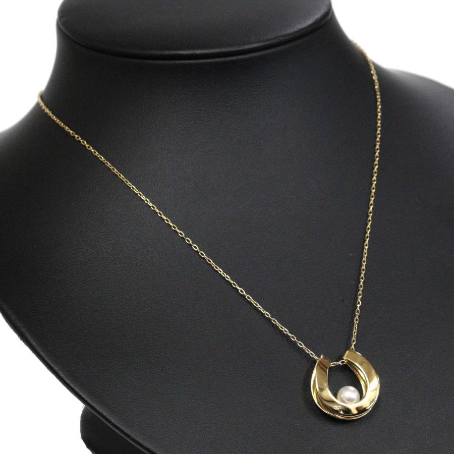 MIKIMOTO（ミキモト） K18パールペンダント 馬蹄モチーフ 7.3g 42cm