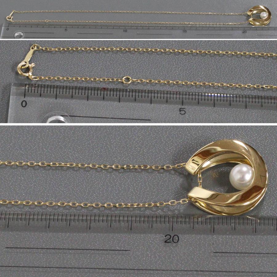 MIKIMOTO（ミキモト） K18パールペンダント 馬蹄モチーフ 7.3g 42cm