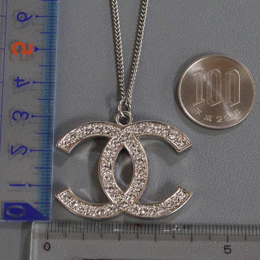 シャネル ココマーク ラインストーン ネックレス 62cm 12C CHANEL