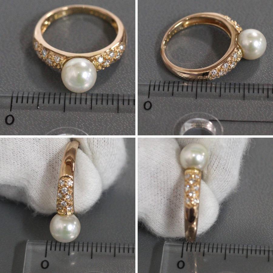 STAR JEWELRY（スタージュエリー） K18PGパールダイヤモンドリング