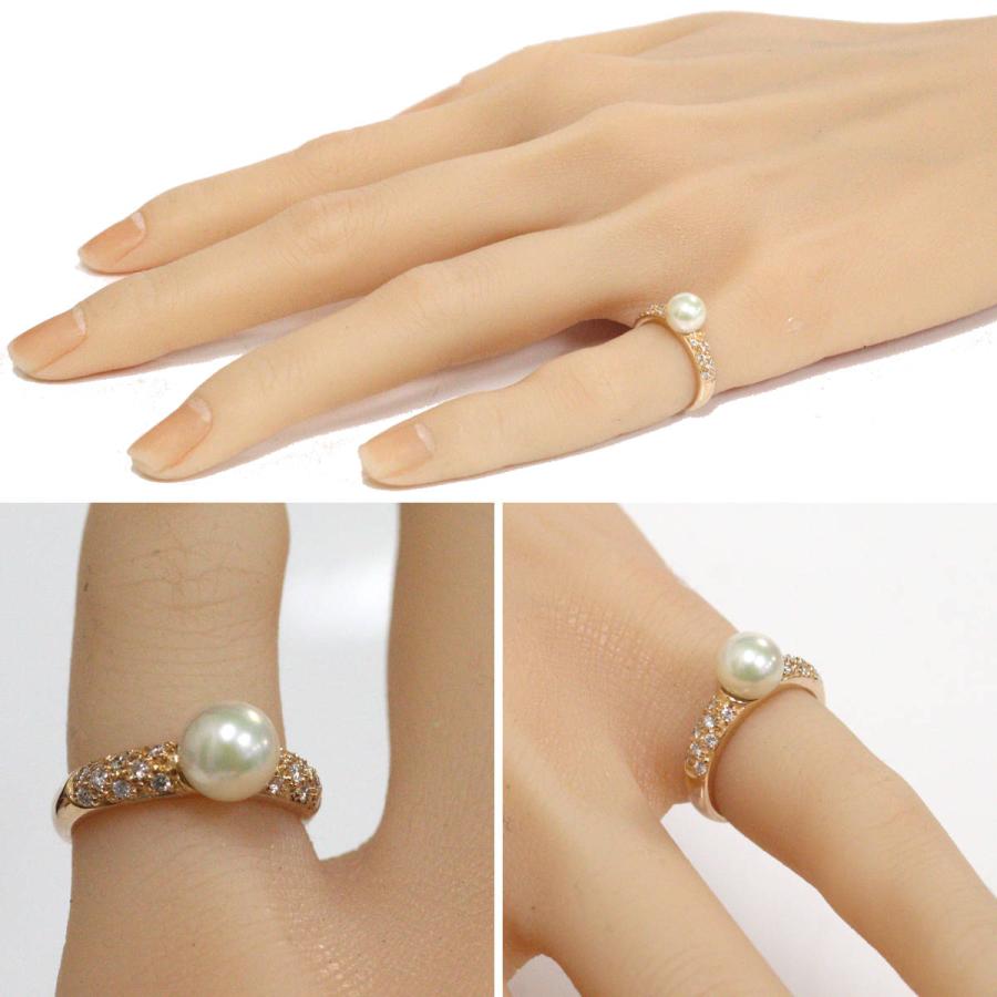 STAR JEWELRY（スタージュエリー） K18PGパールダイヤモンドリング
