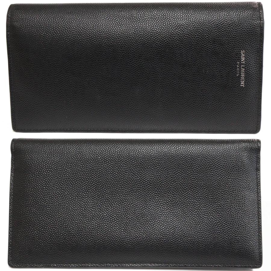 SAINT LAURENT サンローランブラックレザー長財布 状態良好 SAINT