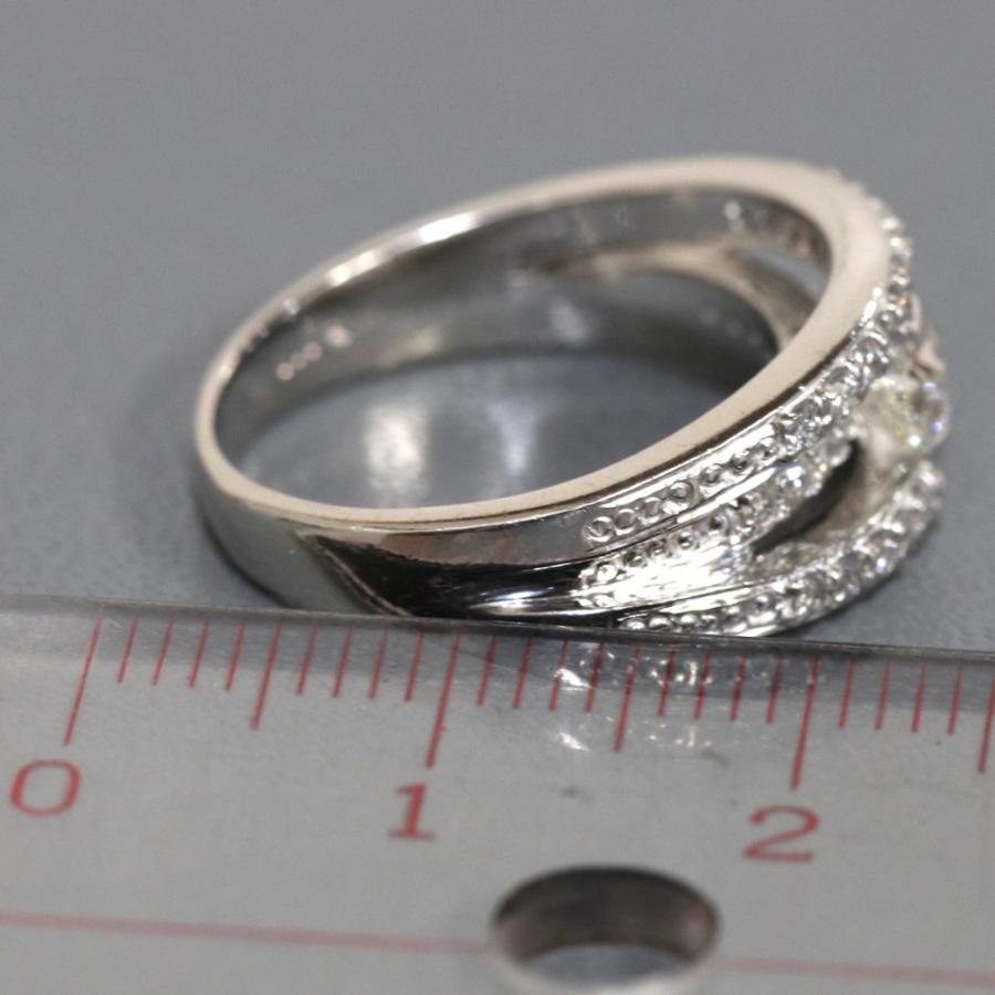 Pt900オーバルカットダイヤモンドリング D0.40 D0.47 8.3g #10 : 9717  