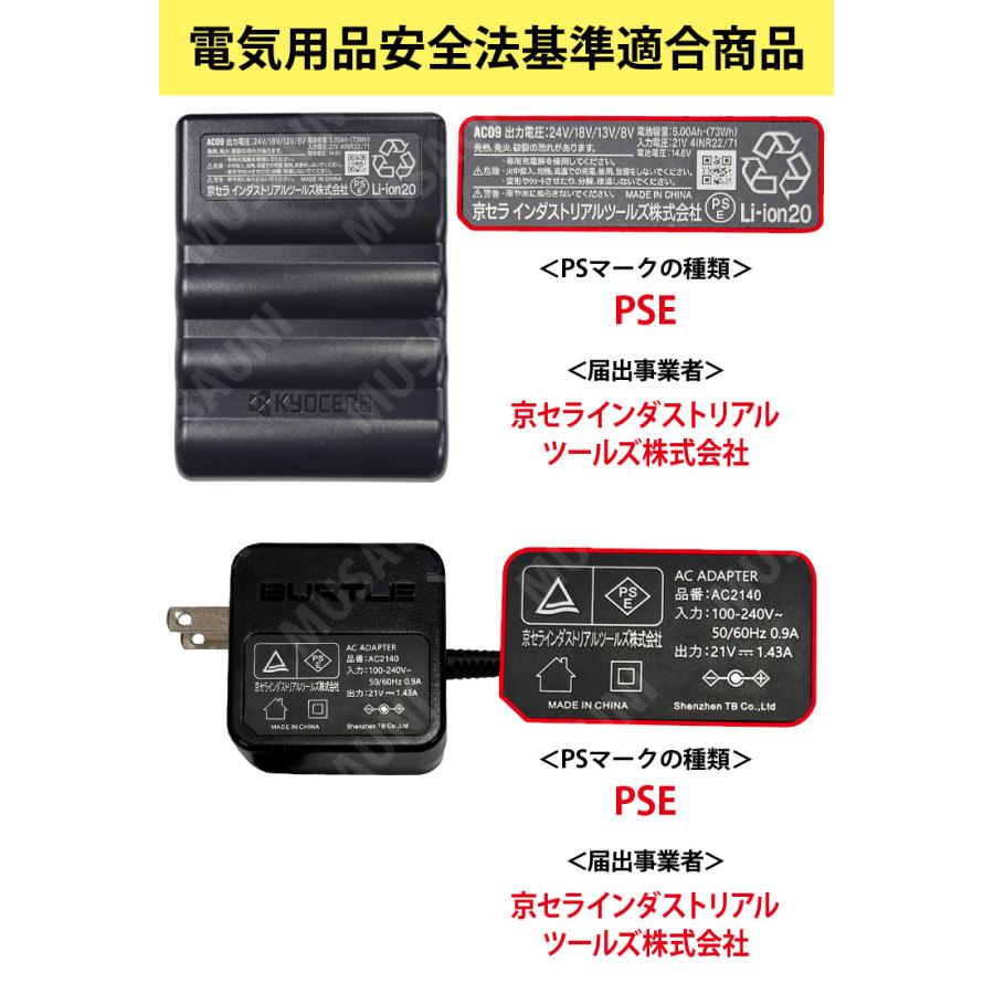 ACD9 24V リチウムイオンバッテリーとファンセット