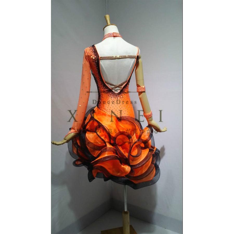送料無料/社交ダンスドレス ラテンドレス モダンドレス ロングスカート  
