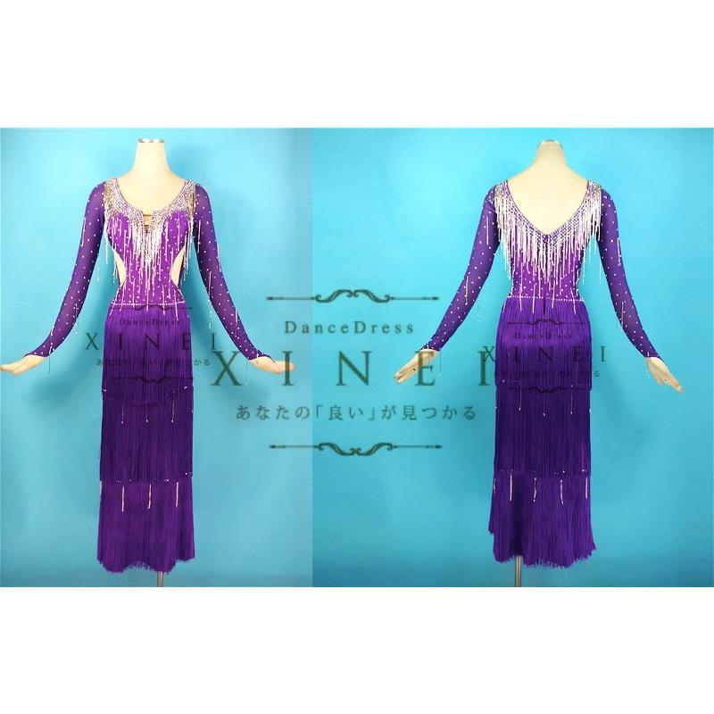 送料無料 社交ダンスドレス スポーツ ラテンドレス モダンドレス ロングスカート ダンスウエア 社交ダンス 競技 ダンス バレエ デモ ダンス衣装 ワンピース オーダーメード Xineiダンスドレス