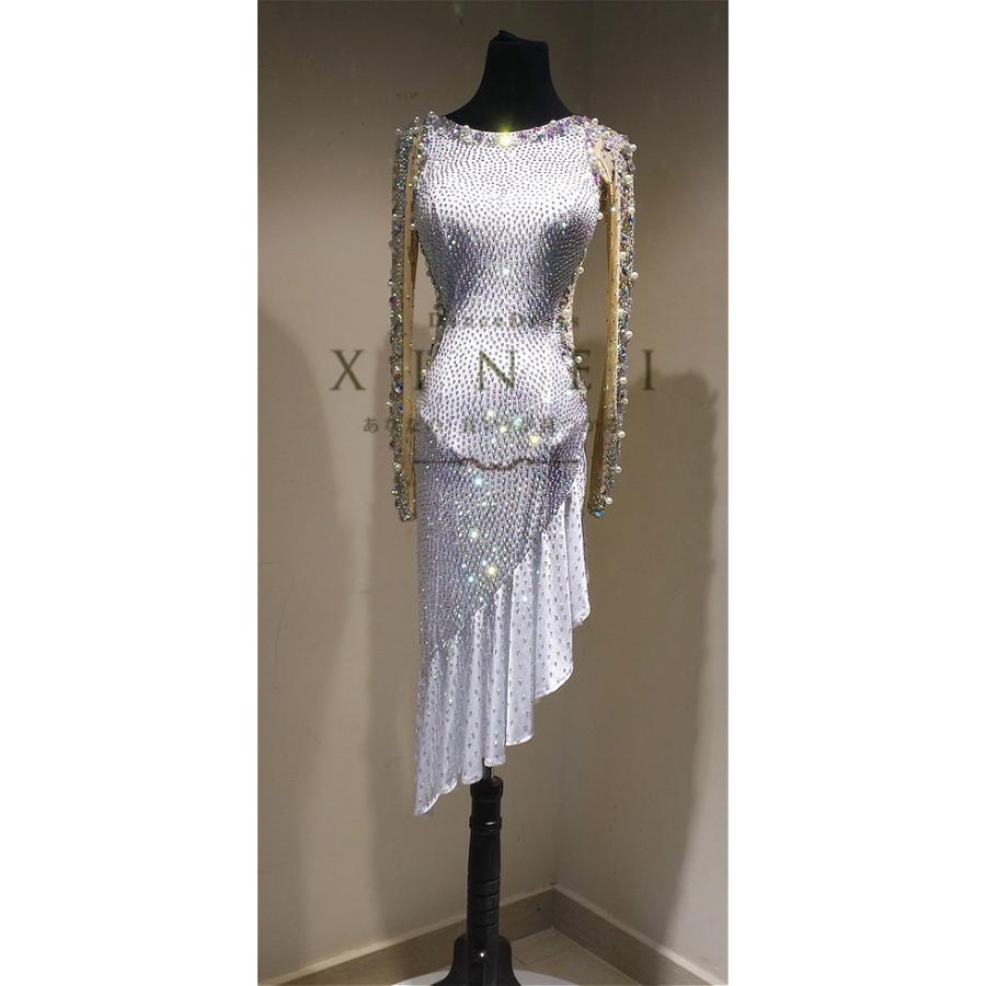 社交ダンスドレス ラテンドレス モダンドレス ロングスカート ダンスウエア 競技 デモ パーティー ダンス衣装 ワンピース 0168 0168 ダンス バレエ スポーツ 0168 Xineiダンスドレス