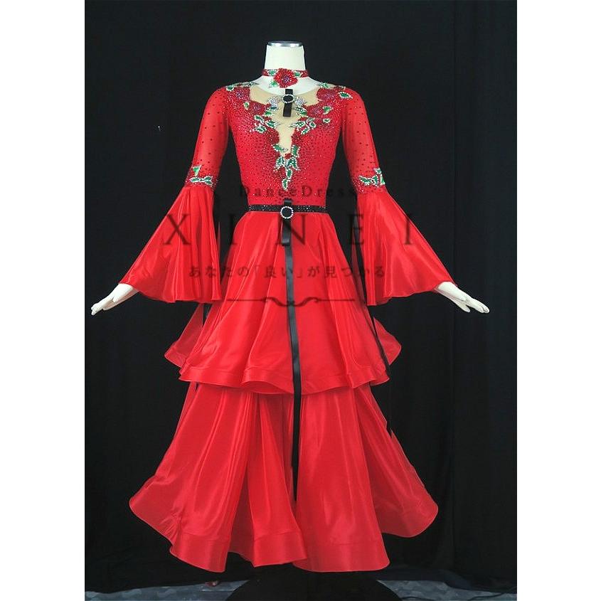 社交ダンスドレス 01 ラテンドレス モダンドレス ダンス バレエ ロングスカート ダンスウエア 競技 デモ スポーツ パーティー ダンス衣装 ワンピース 01 01 Xineiダンスドレス