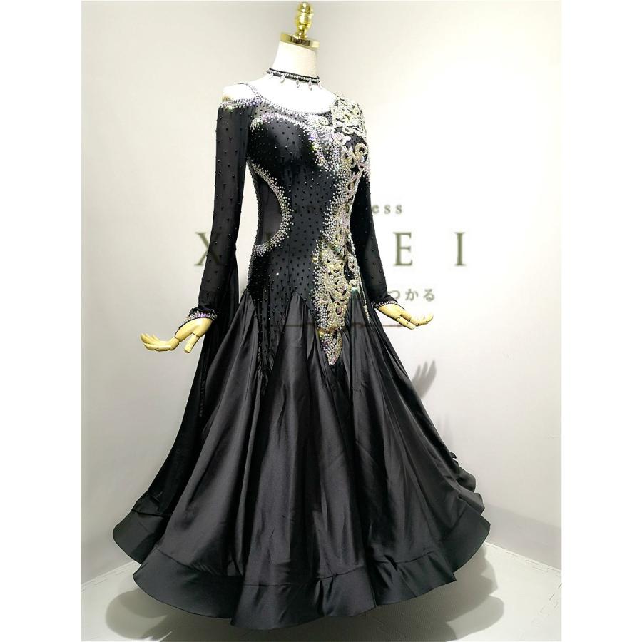 高評価続出！ 社交ダンスドレス　 ラテンドレス　モダンドレス　ロングスカート　ダンスウエア　競技　デモ　パーティー　ダンス衣装　ワンピース 012176 【PET1190361628】(43010円)